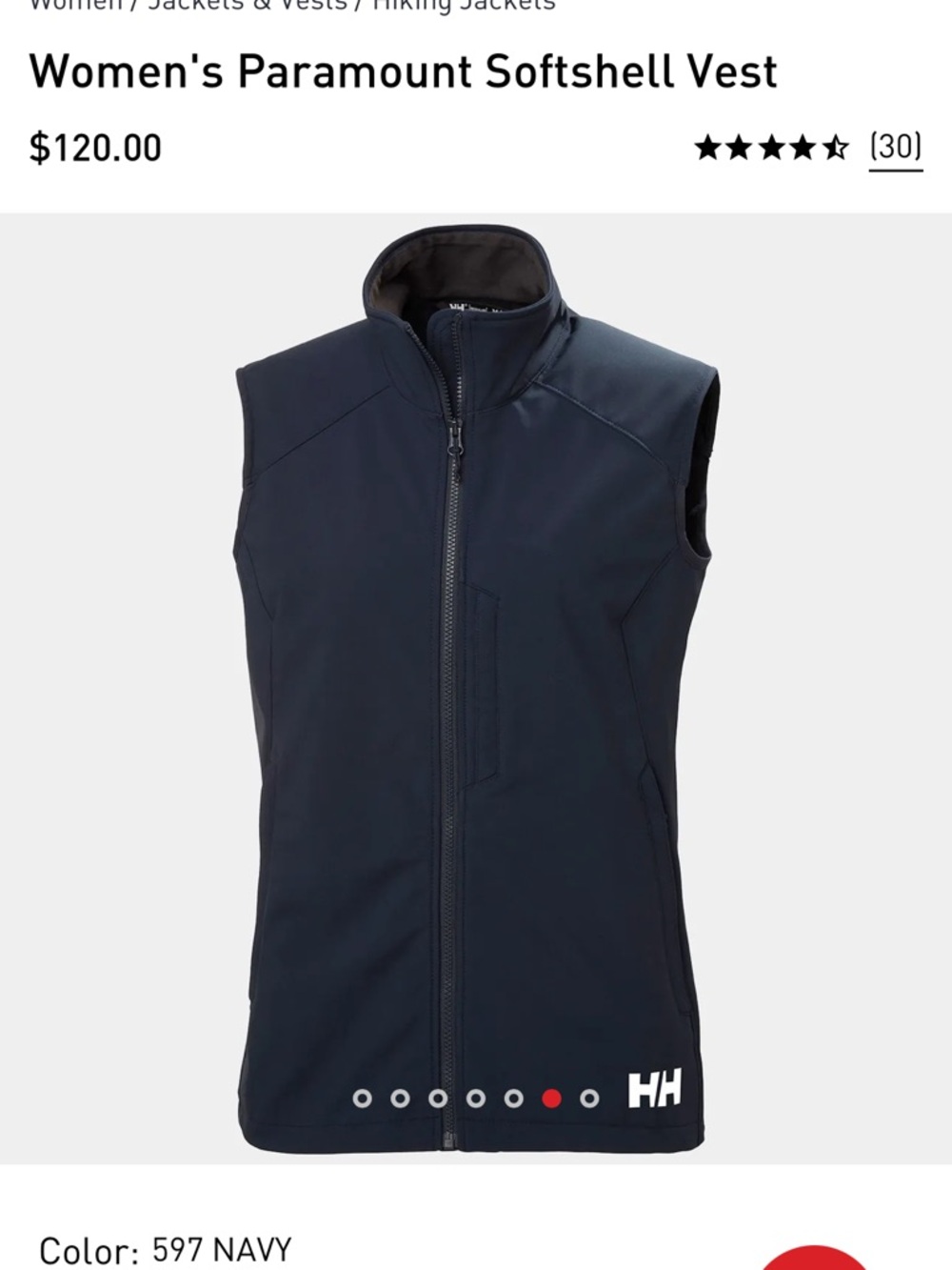 Helly Hansen Navy Women's Softshell Vest